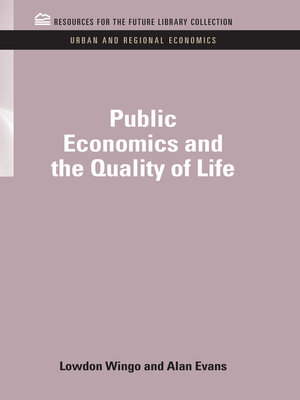 cover image of Public Economics and the Quality of Life